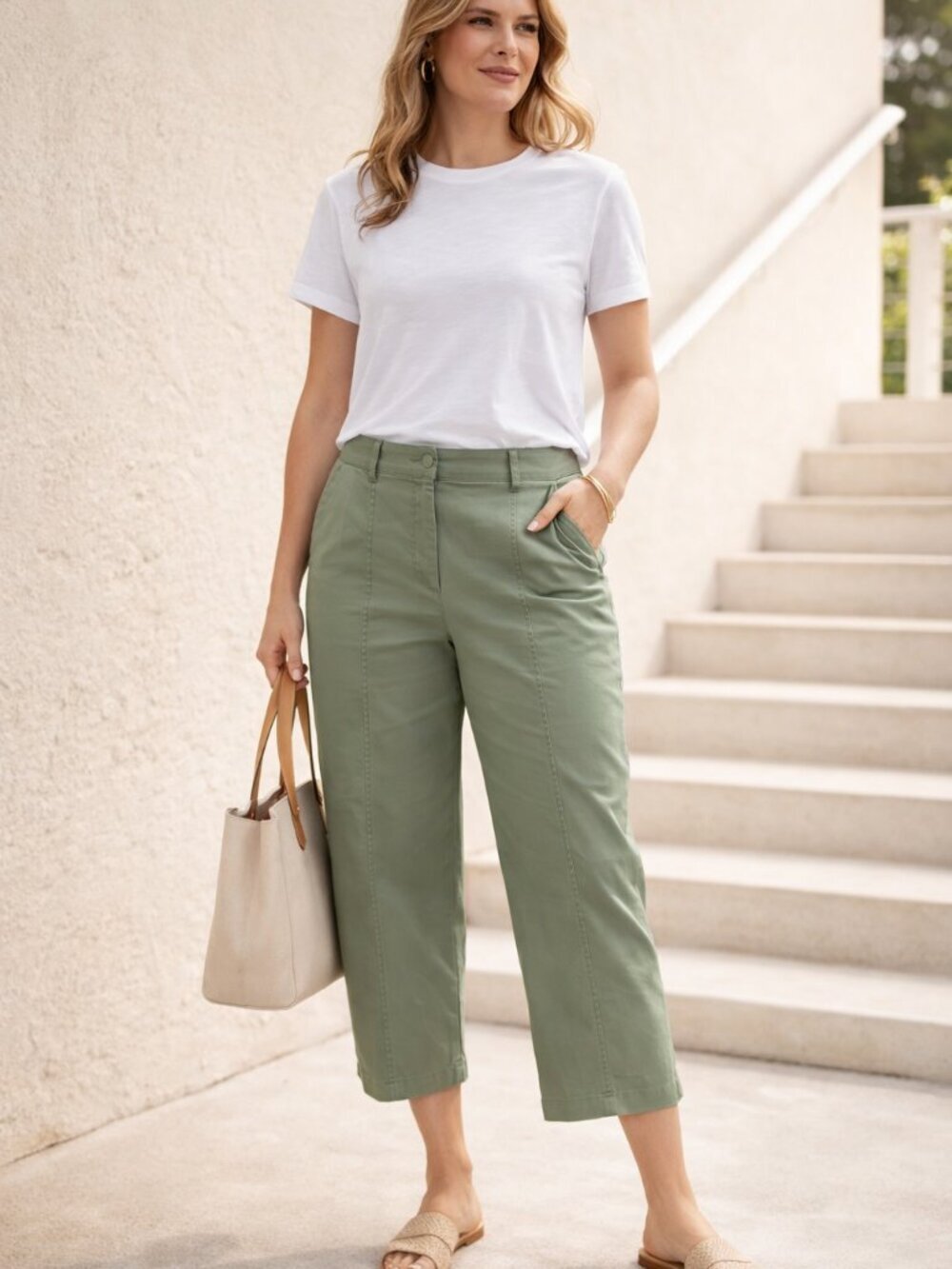 Ann Taylor Weekend Olive Green Pants | Size 16 - Picture 1 of 7